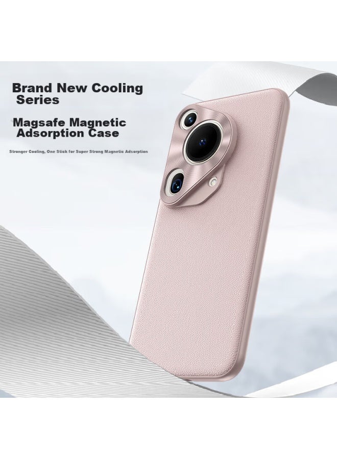 Stryfer Phone Case For Huawei Pura70ultra, Protective Cover For Huawei P70ultra, Full Lens Protection With Soft Edges, Shockproof P70u Plain Leather Women's Style - Cherry Blossom Pink - Image 3