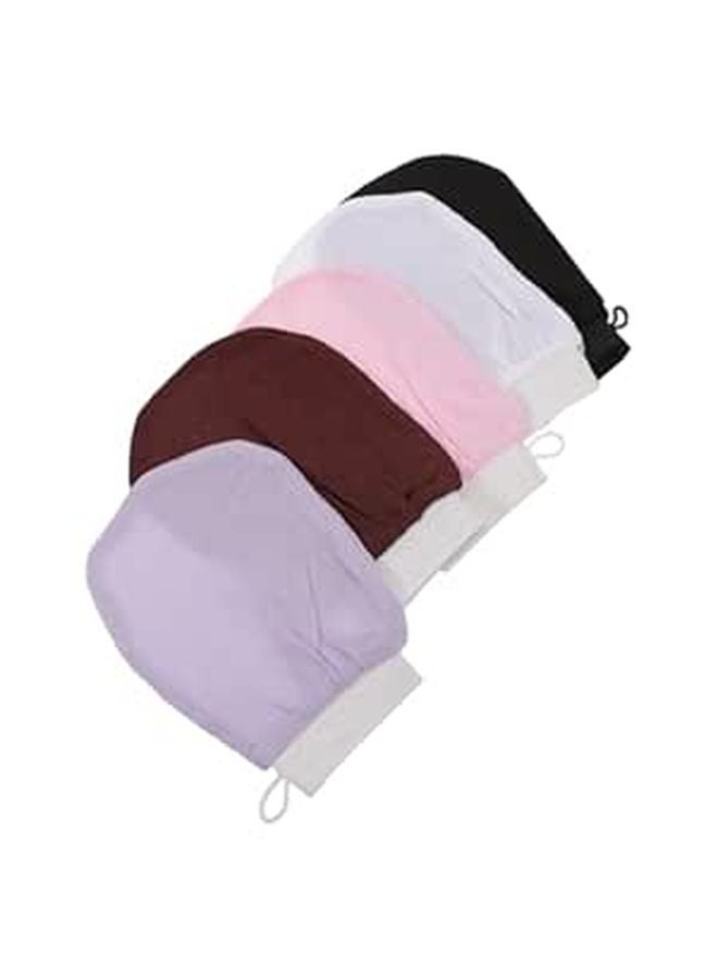 Double Sided Exfoliating Shower Gloves 5 Pack Soft Polyester Body Scrub Mitts For Men And Women - Image 1