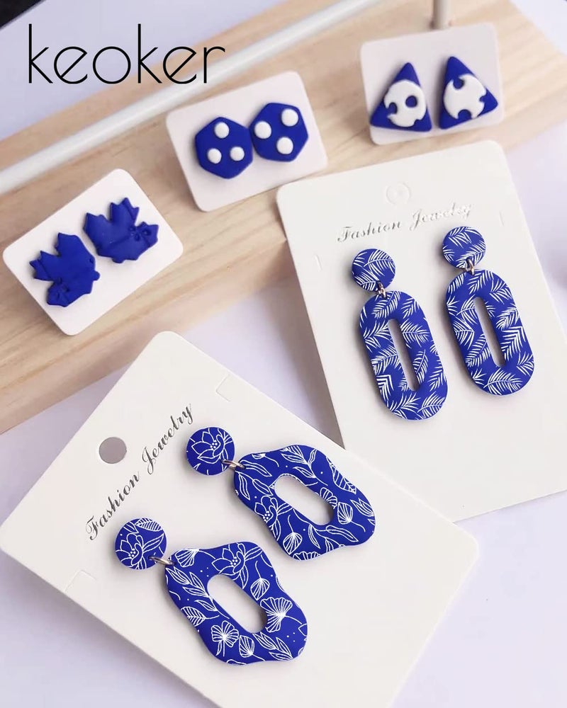 KEOKER Silk Screen Stencils for Polymer Clay, 3PCS Reusable Silkscreen Print Kit, for Printing on Clay & Other Jewelry Clay Earrings Decoration, Each 6" X 3.8" - Image 4
