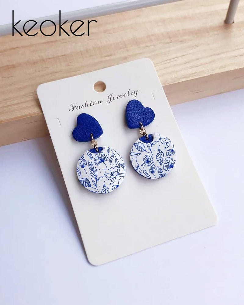 KEOKER Silk Screen Stencils for Polymer Clay, 3PCS Reusable Silkscreen Print Kit, for Printing on Clay & Other Jewelry Clay Earrings Decoration, Each 6" X 3.8" - Image 5