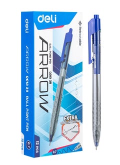 Deli 24-Piece Arrow Retractable Ballpoint Pen Set 0.7mm Tip Blue Ink  - Image 2