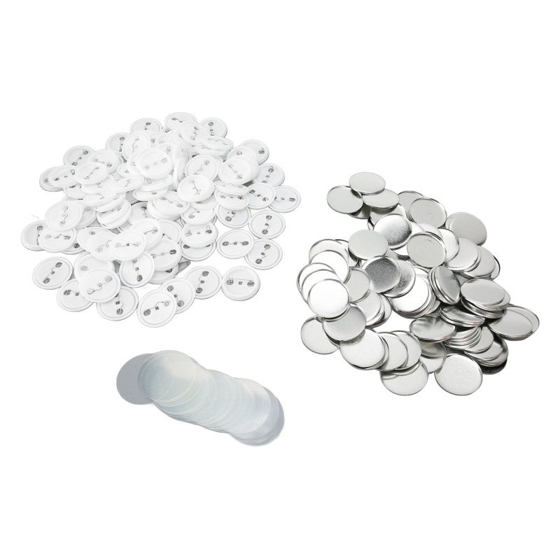 Pin Back Button Parts: 44mm (1.73in) Durable Tinplate & Plastic Material - 100 Set Sturdy Back Pin Button Making Supplies for Diy Crafts, Custom Badges & Personalized Gifts - Image 5