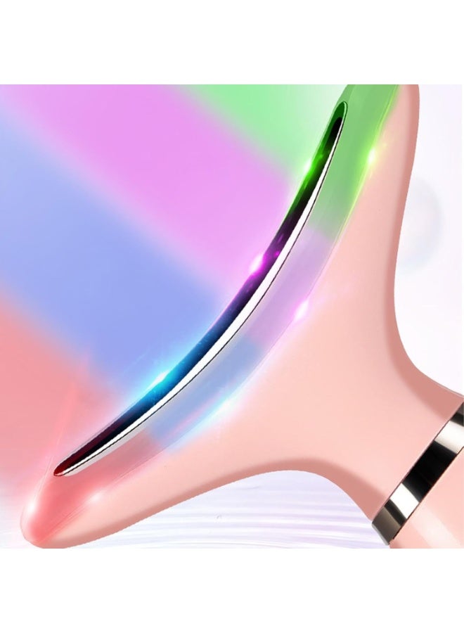 جهاز تدليك الوجه - جهاز تجميل الرقبة وجهاز شد الوجه، جهاز تدليك كهربائي محمول بتقنية الاهتزاز الدقيق للعناية بالبشرة، أداة لنحت الوجه لرفعه وشدّه ومكافحة علامات الشيخوخة - وردي - Image 5