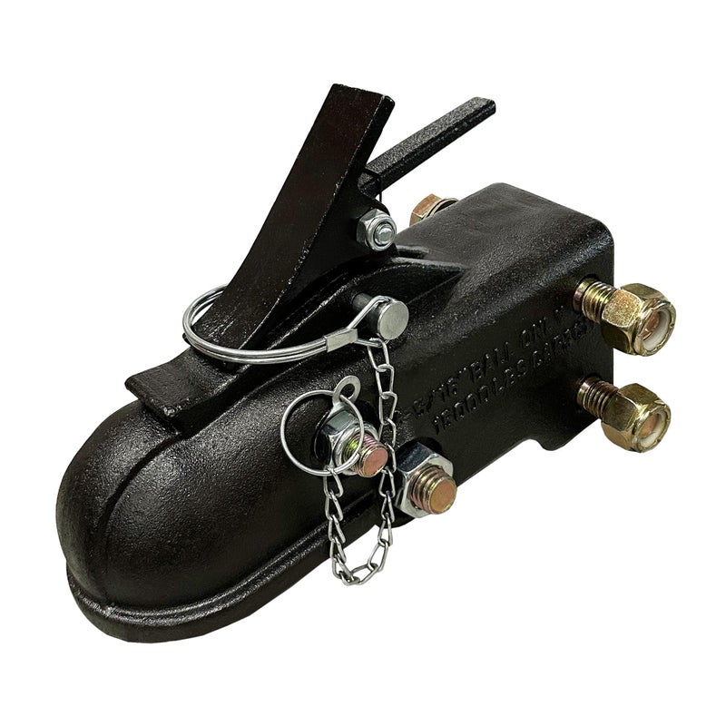 AA Adjustable Trailer Coupler 2 Ball 8000 lbs ChannelMount Coupler with Trigger Latch for Towing RV Boat Camper