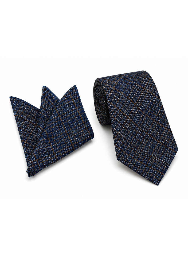 Luxury Men's Tie Set, 4 Pieces - Handcrafted from Imported Materials - Includes Pocket Square, Cufflinks, Tie Clip - Classic Design with a Modern Touch - Gift Box Available for Special Occasions - Image 3