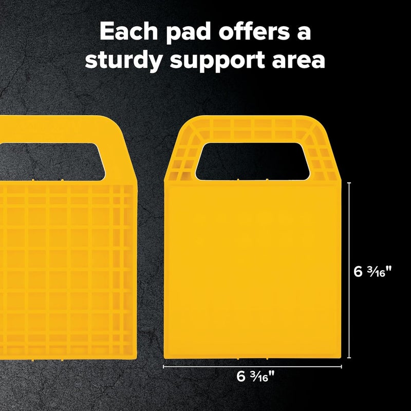 Camco RV Stabilizing Jack Pads, Helps Prevent Jacks From Sinking, 6.5 Inch x 9 Inch Pad - 4 pack (44595), Yellow - Image 4