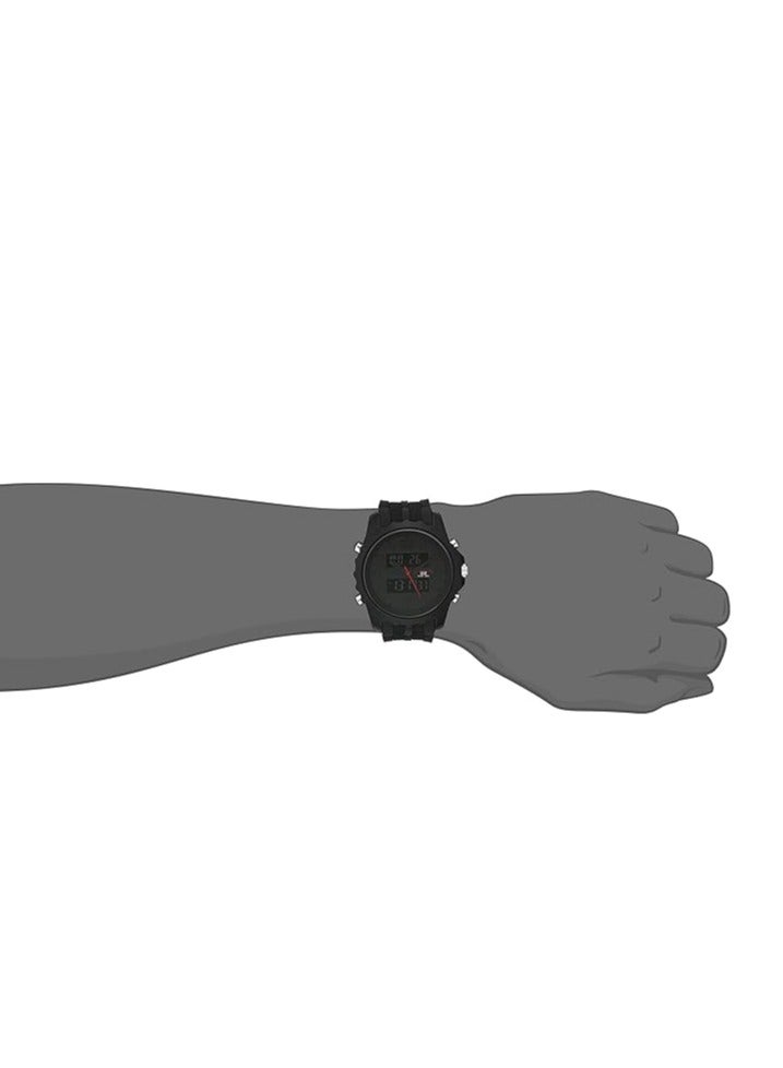 POLO Sport Men's  Black Watch With Black Rubber Band - Image 3