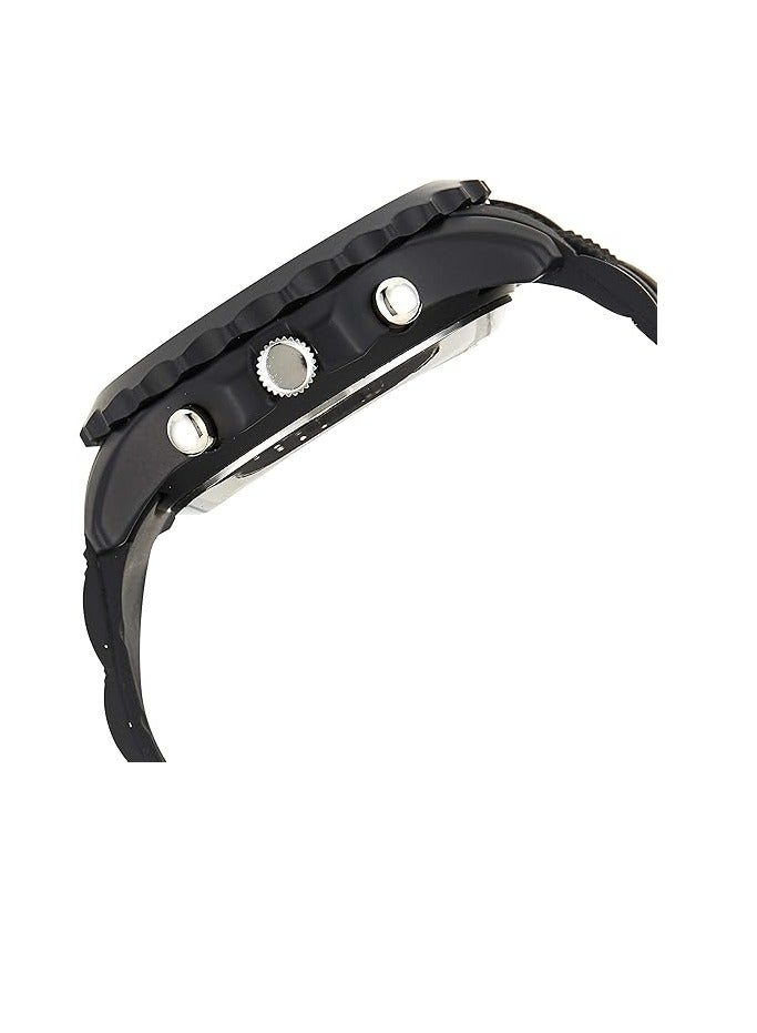 POLO Sport Men's  Black Watch With Black Rubber Band - Image 2