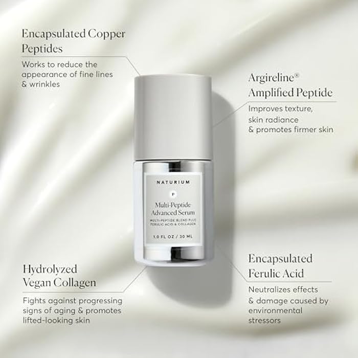 Naturium Multi-Peptide Advanced Serum, Firming & Smoothing Face Serum for Fine Lines & Wrinkles with Advanced Multi-Peptide Blend, 1 oz - Image 3