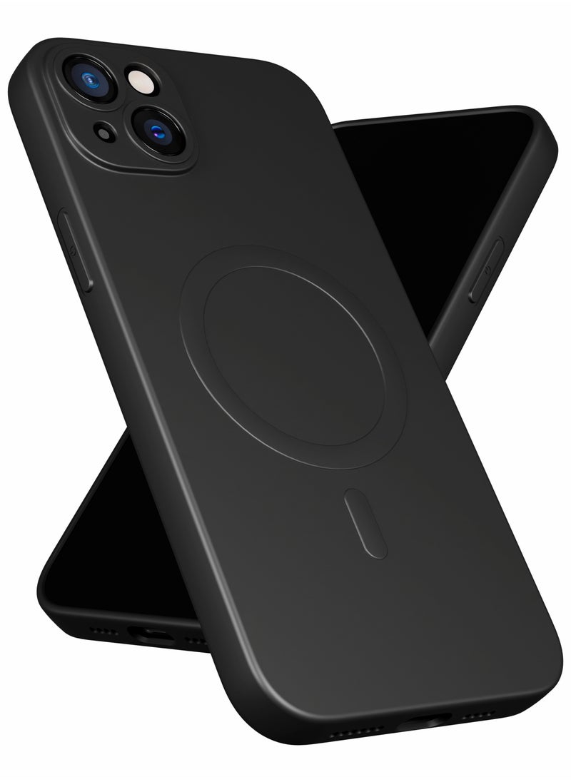 MOBILIUS - for iPhone 14 Plus Case, Soft Anti-Scratch Microfiber Lining, Compatible with MagSafe, Shockproof Phone Case for iPhone 14 Plus 6.7 inch, Black - Image 1