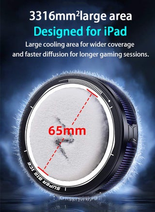 45W Cooling iPad Cooler with RGB Lighting iPad Radiator Magnetic Tablet Cooler  Magnetic Semiconductor Heat Sink with Temperature Display for ipad/Surface pro/Samsung Tab  Radiator Cooler Compatible with Steam Deck Mobile Game Tiktok Live Streaming - view 3