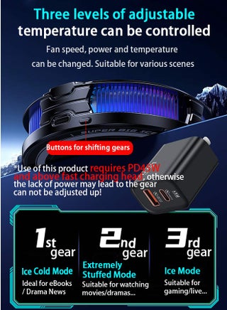 45W Cooling iPad Cooler with RGB Lighting iPad Radiator Magnetic Tablet Cooler  Magnetic Semiconductor Heat Sink with Temperature Display for ipad/Surface pro/Samsung Tab  Radiator Cooler Compatible with Steam Deck Mobile Game Tiktok Live Streaming - view 2
