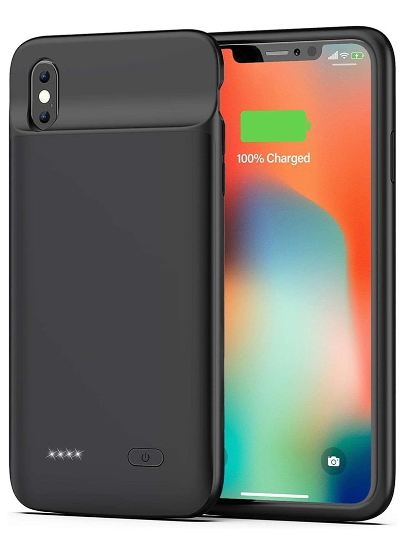 Battery Case For iPhone Xs/Max, Upgraded 4000mAh Portable Charging Case Extended Battery Pack For iPhone Xs Max (6.5 inch) Protective Charger Case - (Black) - Image 1