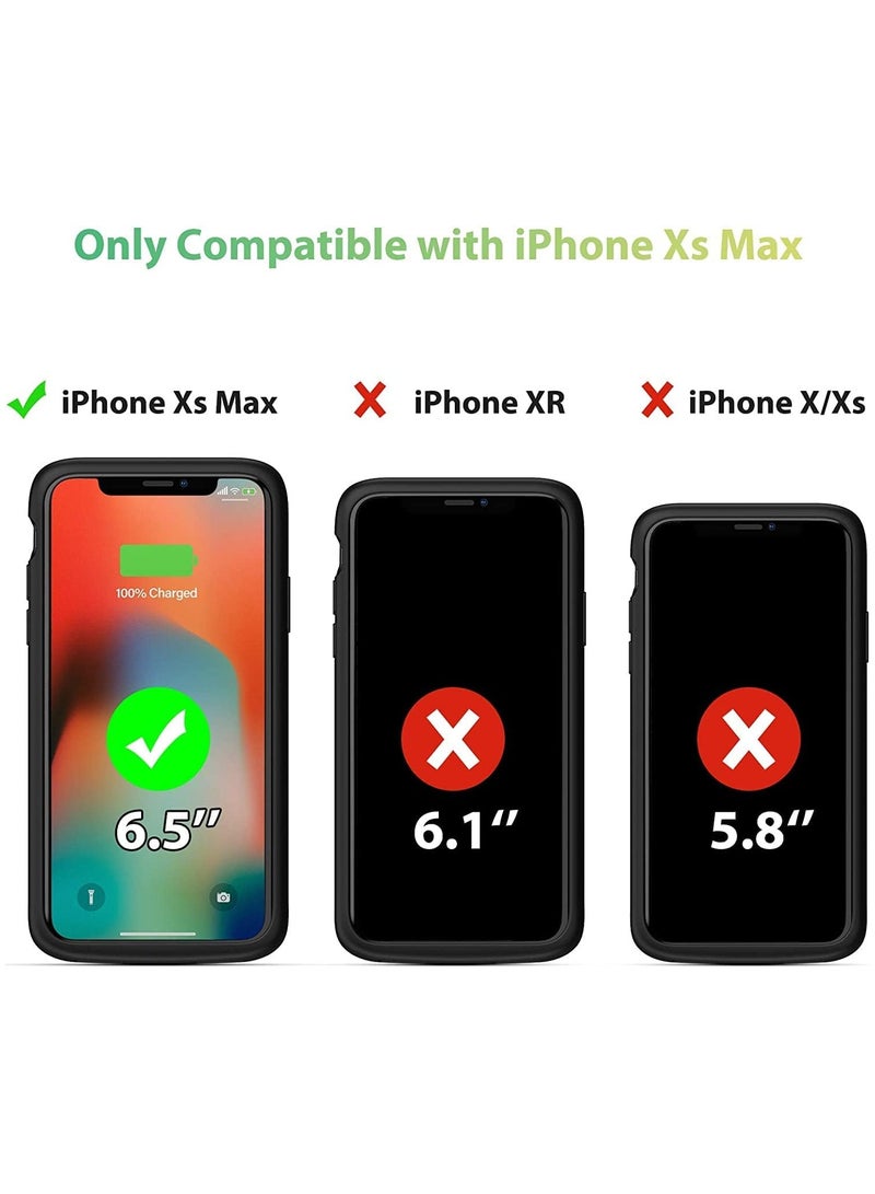 Battery Case For iPhone Xs/Max, Upgraded 4000mAh Portable Charging Case Extended Battery Pack For iPhone Xs Max (6.5 inch) Protective Charger Case - (Black) - Image 2