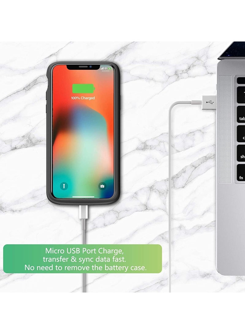 Battery Case For iPhone Xs/Max, Upgraded 4000mAh Portable Charging Case Extended Battery Pack For iPhone Xs Max (6.5 inch) Protective Charger Case - (Black) - Image 3