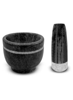 Midnight Gray Premium Marble Mortar and Pestle Set – Silky Smooth Finish, Medium Size (10 cm x 7 cm Mortar, 10 cm Pestle), Deep Design, Heavy-Duty, Non-Porous, Handcrafted for Efficient Grinding (170 ml) - pzsku/ZC0A6EA016C52D5A106DAZ/45/_/1738223066/7cb39eef-944d-4721-8678-7376bf74e7ee