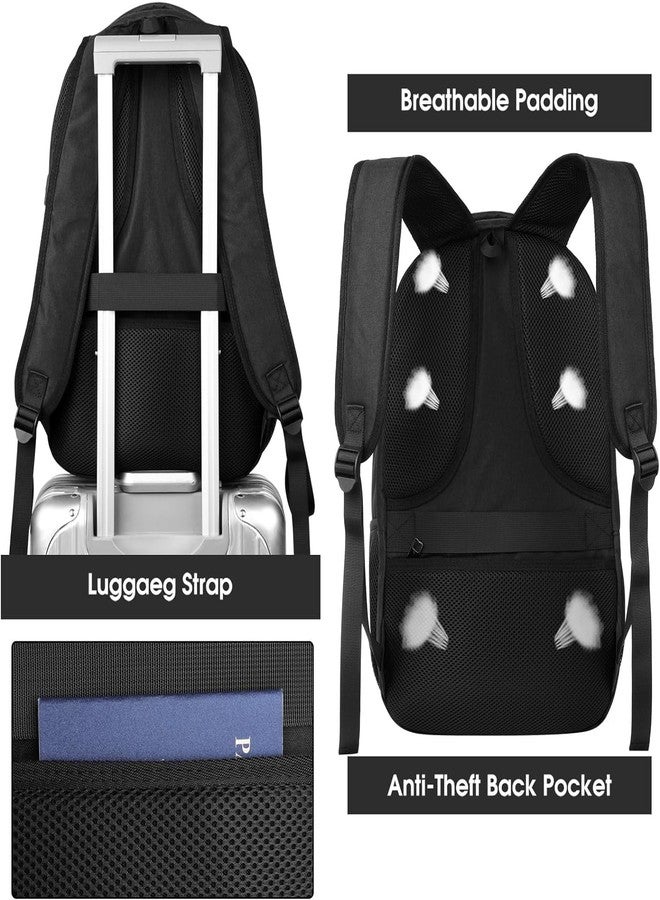 BIKROD Backpack for Men and Women, School Backpack for Teens, Black Backpack for Boys with USB Charging Port Fits 15.6 Inch Laptop, Water Resistant Travel College Bookbag - Image 4