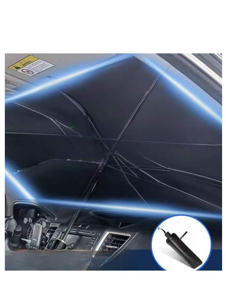 Car Windshield Sunshade Cover, Folding Car Sunshade Umbrella for Windshield, Blocks Harmful Ultraviolet Rays, Protects Car Interior, Keeps Car Cool, for Cars Windshield Covers - Image 4