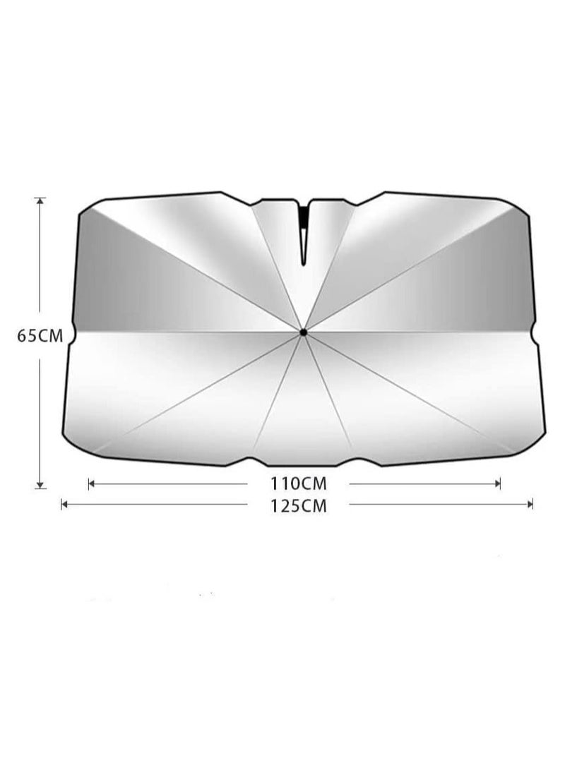 Car Windshield Sunshade Cover, Folding Car Sunshade Umbrella for Windshield, Blocks Harmful Ultraviolet Rays, Protects Car Interior, Keeps Car Cool, for Cars Windshield Covers - Image 5