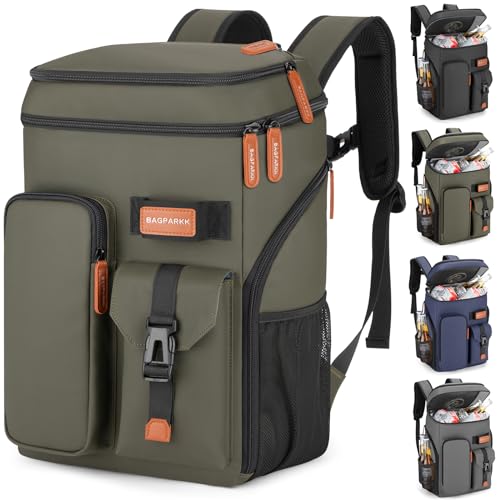 BAGPARKK Insulated Cooler Backpack33 Cans Multifunctional Double Deck Leakproof Cooler Bag with Sternum StrapLarge Capacity Lightweight Travel Camping Beach Backpack Cooler Ice Chest for Men Women - Image 1