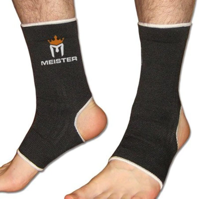 Muay Thai MMA Ankle Support Wraps (Pair) - YOUTH Black