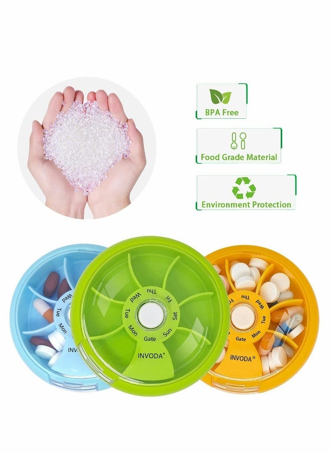 3 Piece Pill Box Medication Organizer 7 Days Travel Medication Organizer - Image 3