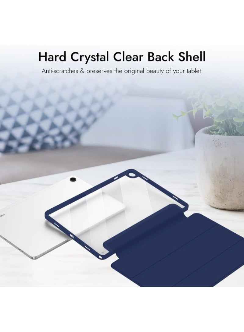 Cover for Samsung Galaxy Tab A9 Cover Case 8.7 inch, Hybrid Shell Cover Case for Samsung Galaxy Tab A9 Tablet Cover [SM-X110/X115/X117] with Transparent Back - Navy - Image 4