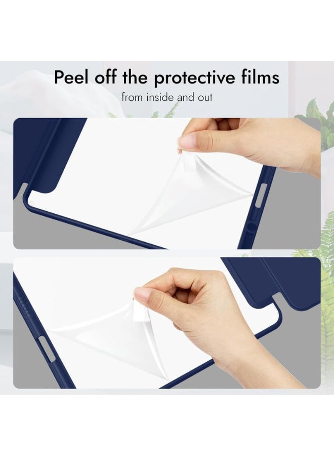 Cover for Samsung Galaxy Tab A9 Cover Case 8.7 inch, Hybrid Shell Cover Case for Samsung Galaxy Tab A9 Tablet Cover [SM-X110/X115/X117] with Transparent Back - Navy - Image 3