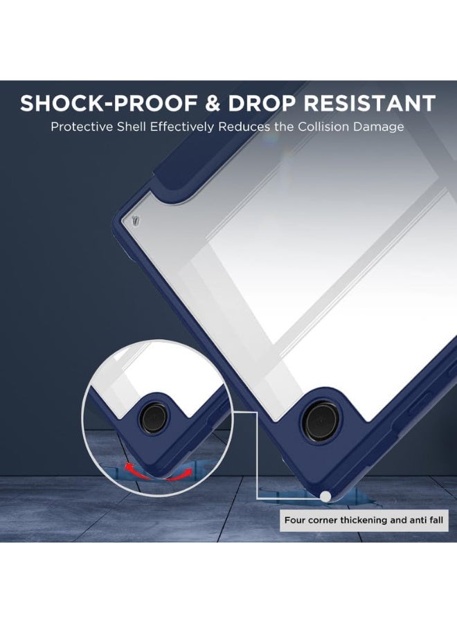 Cover for Samsung Galaxy Tab A9 Cover Case 8.7 inch, Hybrid Shell Cover Case for Samsung Galaxy Tab A9 Tablet Cover [SM-X110/X115/X117] with Transparent Back - Navy - Image 5