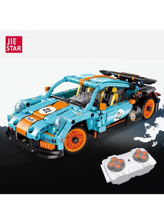 JIE STAR Technic Pentium Blue Beetle Building Set – 521 PCS Remote Control & App Controlled Model Car - Image 4