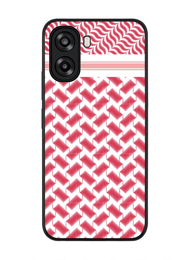 Stylizedd For Oppo A6t 5G / A6t 4G Case,Slim fit Camera Protection, Shockproof Thin Phone cover  - Shemag (Red) - Image 1