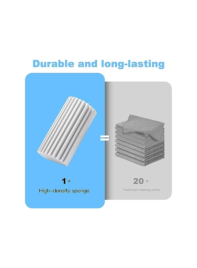 erorex 2 pcs Sponge Duster, Damp Clean Duster, Reusable Dusters Damp, For Cleaning Baseboards, Vent, Railings, adiators, Fans, Cobwebs (Grey) - Image 2