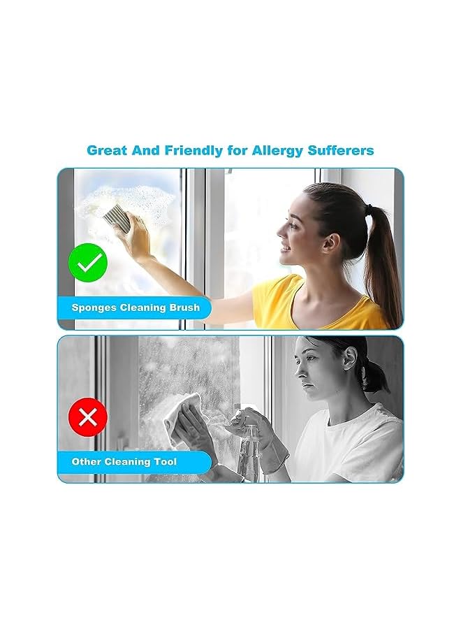 erorex 2 pcs Sponge Duster, Damp Clean Duster, Reusable Dusters Damp, For Cleaning Baseboards, Vent, Railings, adiators, Fans, Cobwebs (Grey) - Image 3