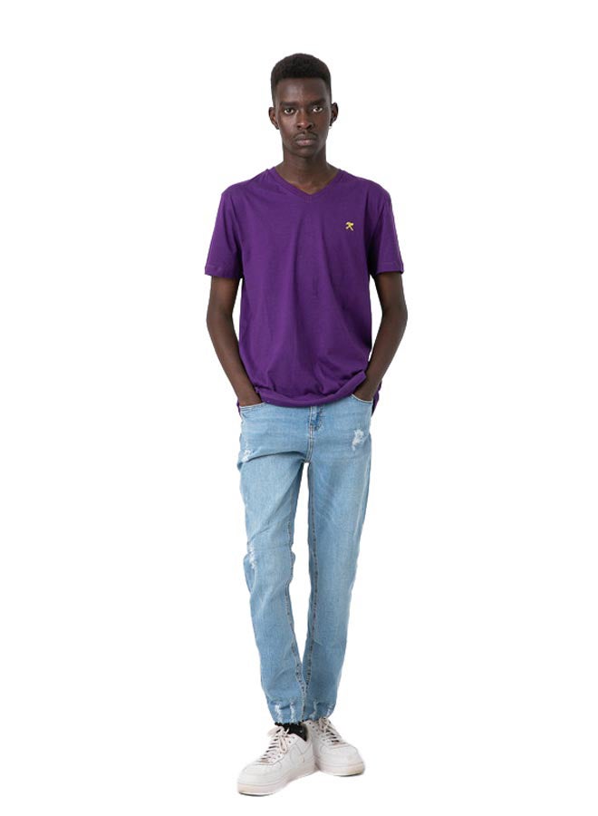 Marco Bergamo VNeck T-Shirt With Logo  - Image 1