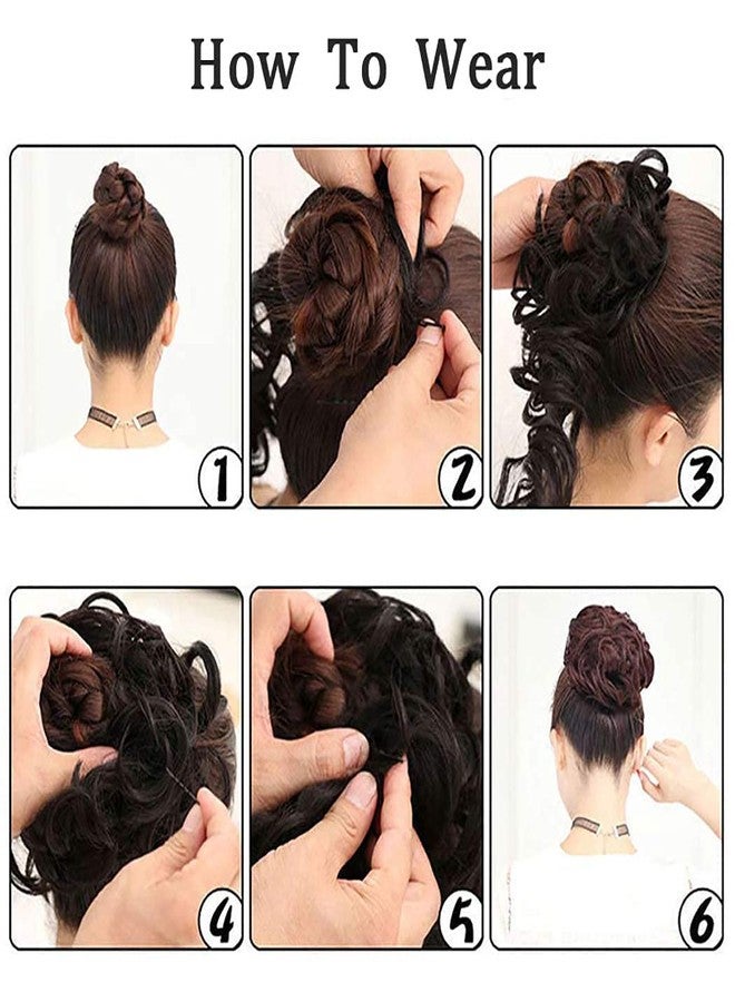 BLUSHIA Synthetic Curly Wavy Messy Hair Bun Hairpiece Frill Hair Extension for Women and Girls Pack Of 1 - Image 4