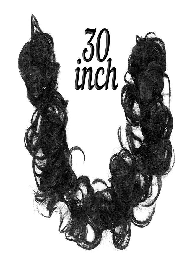 BLUSHIA Synthetic Curly Wavy Messy Hair Bun Hairpiece Frill Hair Extension for Women and Girls Pack Of 1 - Image 3