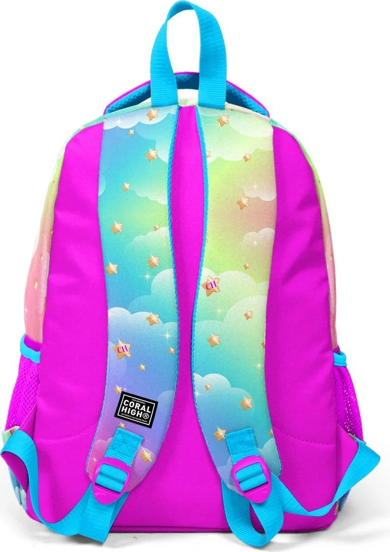 كورال هاي Kids Blue Pink Giraffe Patterned 3-Piece School Bag Set SET0123479