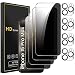 Romkasi 4 Pack Privacy Screen Protector for iPhone 15 Pro Max 67 Inch with 4 Pack Camera Lens Protector Anti Spy Tempered Glass Film AntiScratch Touch Sensitive Case Friendly - Image 2
