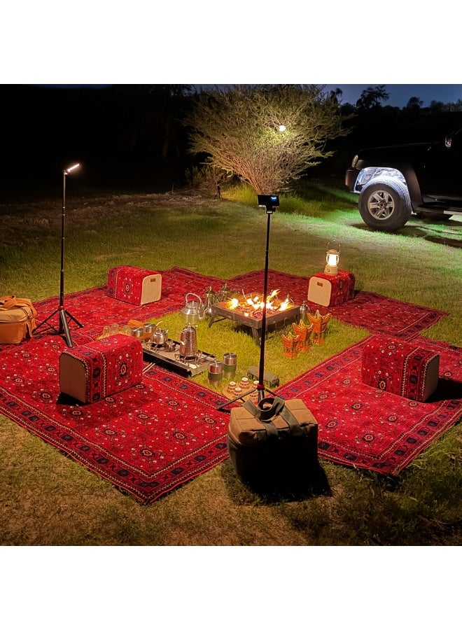 SEGADTY Najdiyah Outdoor Rug with Markah from Segadty, Perfect Camping Set for Trips and Outdoor Gatherings, 100×300 cm, Red - Image 5