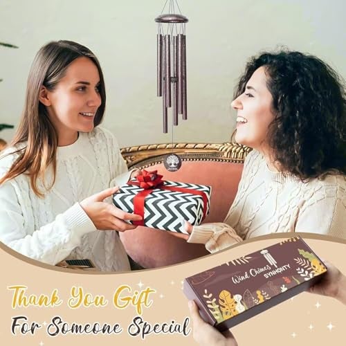 Synhonty Thank You Gifts for Women Men 25 Wind Chimes Appreciation Gifts for Employee Teacher Coworkers Nurses Gratitude Thoughtful Gift Ideas for Mother Father Family Friends - Image 3
