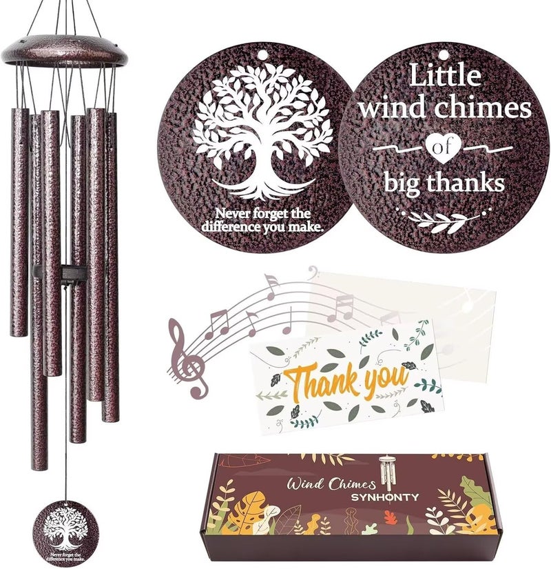 Synhonty Thank You Gifts for Women Men 25 Wind Chimes Appreciation Gifts for Employee Teacher Coworkers Nurses Gratitude Thoughtful Gift Ideas for Mother Father Family Friends - Image 2