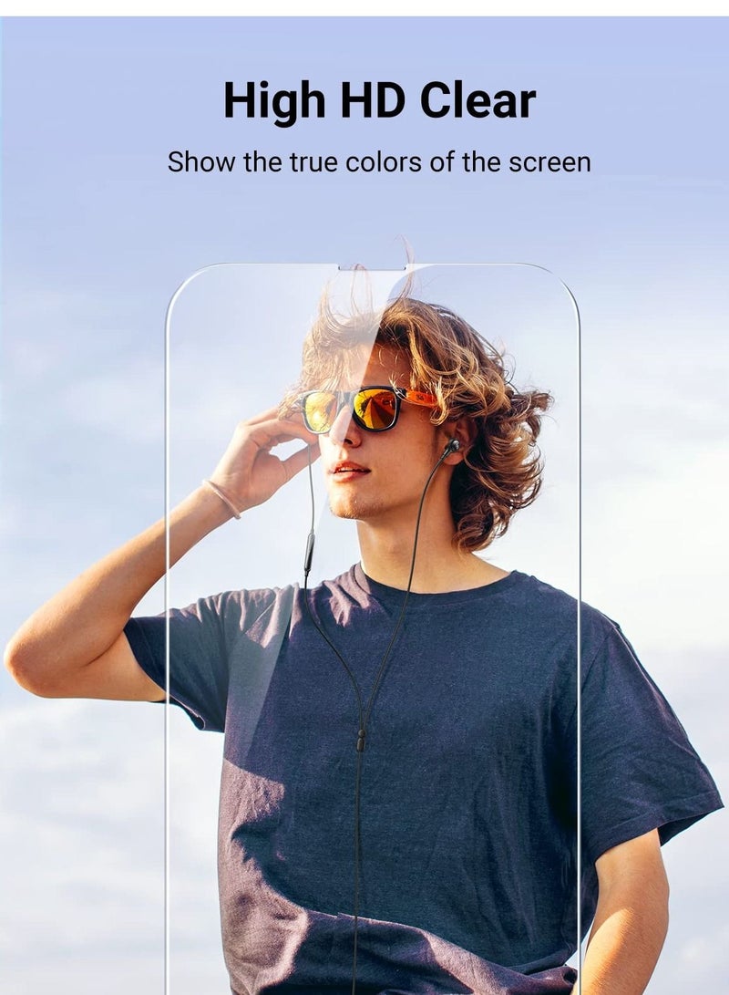 BORTONY Pack of 2 Tempered Glass Screen Protector for 14/14 Pro/13/13 Pro 6.1 Inch Easy Installation Bubble Free HD Clear Scratch Resistant Anti-Fingerprint Full-Screen Coverage Compatible with Apple iPhone 1 - Image 4