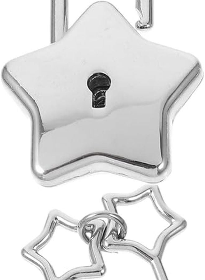 Kisangel Star Shaped Padlock with Keys for Diary Storage Box Backpack Anti Rust - Image 2