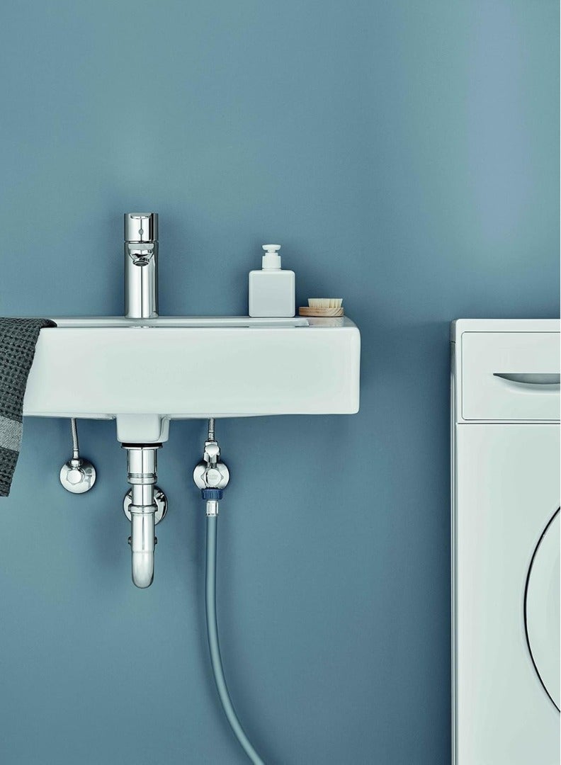 Grohe 22018000 Angle Valve for Single Lever Mixer Tap with Roughened Thread for Simple Sealing, Wall Connection 1/2 Inch with Slide Rosette, 3/8 Inch Outflow - Image 2