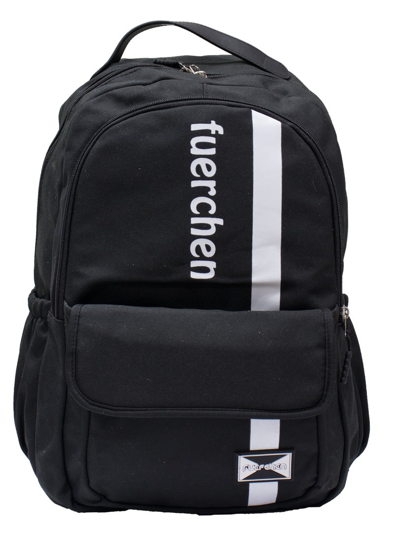 FUERCHEN school backpack for girls, made of high quality nylon blend, Black - Image 1