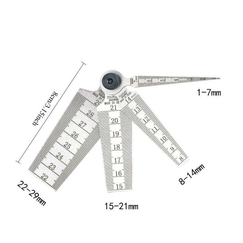 Silvery 4pcs Taper Gage Set 1 29mm High Precision Wedge Feeler Gauge - Image 2