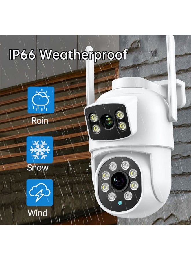 Crony كاميرا أمان PTZ ببطارية مزدوجة العدسة CRONY C18HI-WiFi-4K – 4K (3MP+3MP)، تطبيق CAMHI PRO، تتبع حركة الإنسان، رؤية ليلية، صوت ثنائي الاتجاه، دوران 270° / ميل 90° - Image 4