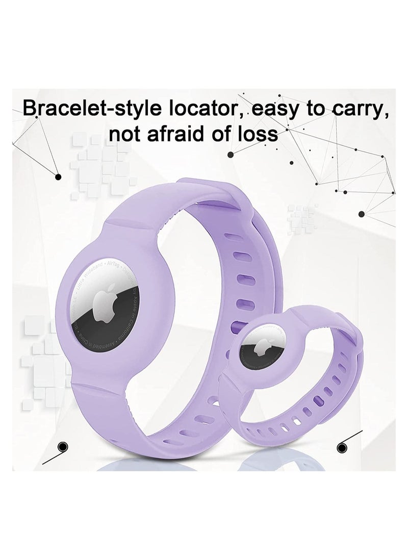 SYOSI - Watch Wristbands for Airtag Soft Silicone Bracelet for Kids Lightweight Waterproof Watch Strap Compatible with Apple Airtag for Children and Old Man 2 Pcs - Image 1