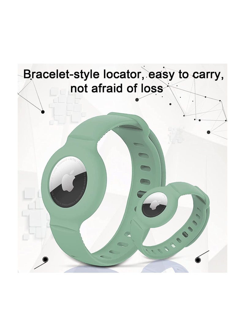 SYOSI - Watch Wristbands for Airtag Soft Silicone Bracelet for Kids Lightweight Waterproof Watch Strap Compatible with Apple Airtag for Children and Old Man 2 Pcs - Image 1