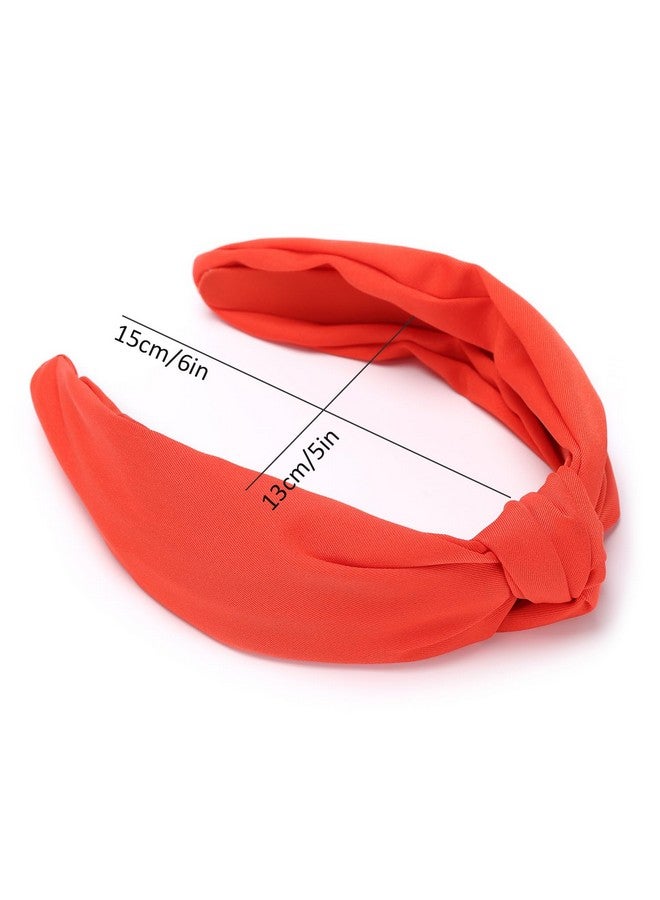 Etercycle Headband For Women Knotted Wide Headband Yoga Hair Band Fashion Elastic Hair Accessories For Women (Red) - Image 2